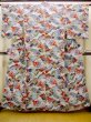 Photo1: N0409X Vintage Japanese women   Multi Color KOMON dyed / Silk. SAKURA cherry blossom,   (Grade C) (1)