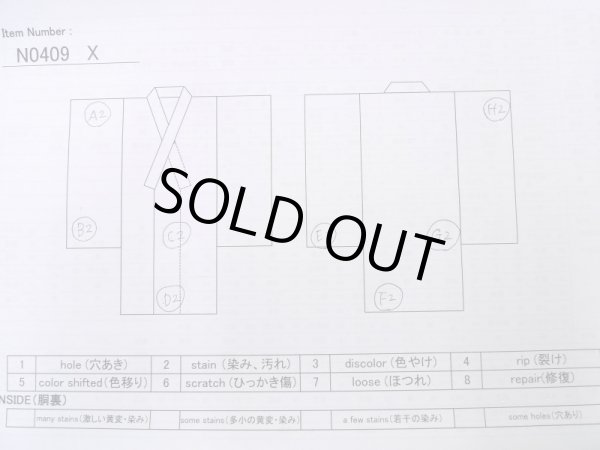 Photo13: N0409X Vintage Japanese women   Multi Color KOMON dyed / Silk. SAKURA cherry blossom,   (Grade C) (13)