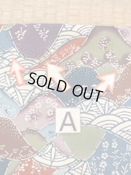 Photo14: N0409X Vintage Japanese women   Multi Color KOMON dyed / Silk. SAKURA cherry blossom,   (Grade C) (14)