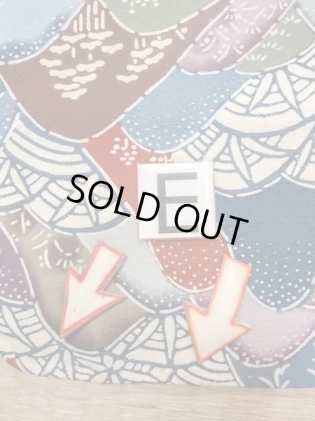 Photo18: N0409X Vintage Japanese women   Multi Color KOMON dyed / Silk. SAKURA cherry blossom,   (Grade C) (18)