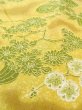 Photo9: Mint N0410B Vintage Japanese women   Golden Yellow KOMON dyed / Silk. Chrysanthemum,   (Grade A) (9)