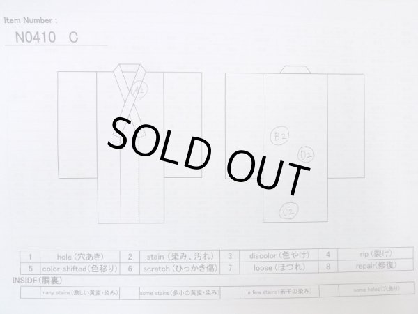 Photo14: N0410C Vintage Japanese women   Multi Color KOMON dyed / Silk. Flower circle,   (Grade B) (14)