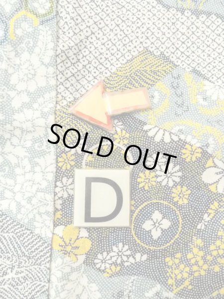 Photo18: N0410C Vintage Japanese women   Multi Color KOMON dyed / Silk. Flower circle,   (Grade B) (18)