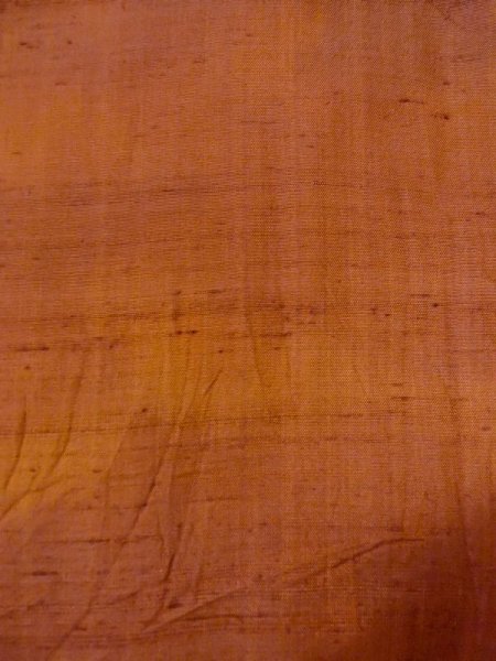 Photo7: N0430O Vintage Japanese women   Brown TSUMUGI pongee / Silk. Gradation   (Grade C) (7)