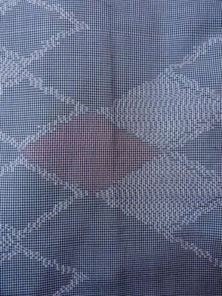 Photo5: N0430S Vintage Japanese women  Grayish Blue OSHIMA-TSUMUGI / Silk. Lozenges   (Grade C) (5)