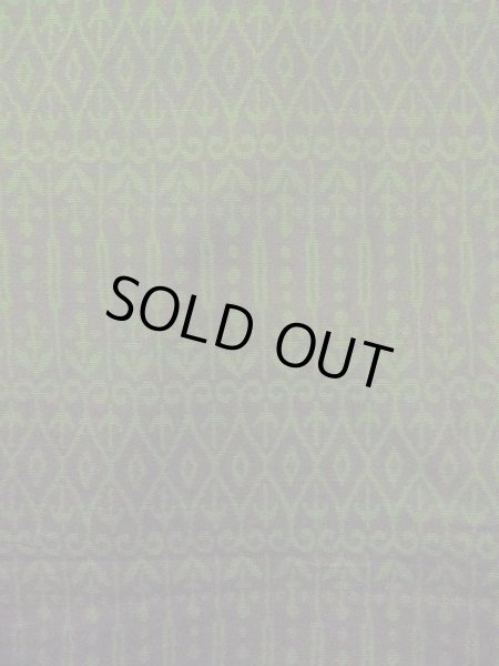 Photo4: N0430V Vintage Japanese women   Black OSHIMA-TSUMUGI / Silk. Chinese flower,   (Grade B) (4)