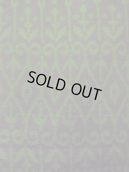 Photo5: N0430V Vintage Japanese women   Black OSHIMA-TSUMUGI / Silk. Chinese flower,   (Grade B) (5)