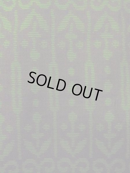 Photo6: N0430V Vintage Japanese women   Black OSHIMA-TSUMUGI / Silk. Chinese flower,   (Grade B) (6)