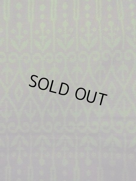 Photo7: N0430V Vintage Japanese women   Black OSHIMA-TSUMUGI / Silk. Chinese flower,   (Grade B) (7)