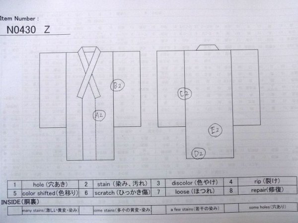 Photo13: N0430Z Vintage Japanese women   Dark Red TSUMUGI pongee / Silk. Bird,   (Grade B) (13)