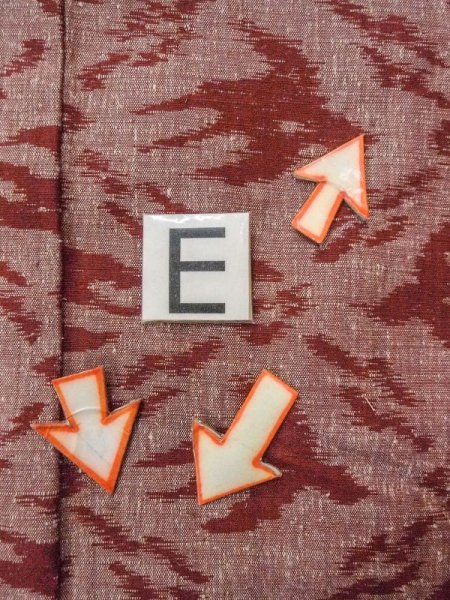 Photo18: N0430Z Vintage Japanese women   Dark Red TSUMUGI pongee / Silk. Bird,   (Grade B) (18)