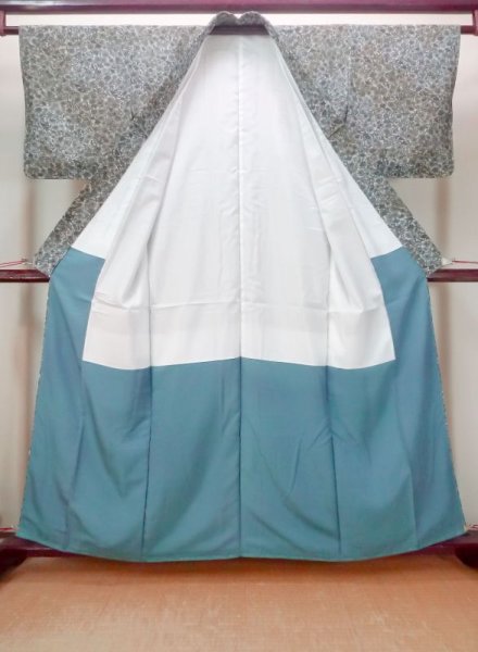 Photo2: Mint N0509N Used Japanese women   Multi Color KOMON dyed / Silk. Flower,   (Grade A+) (2)