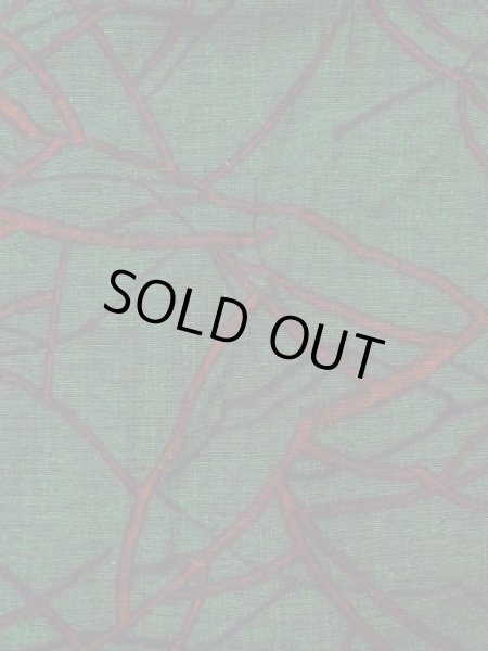 Photo3: Mint N0509T Vintage Japanese women  Dark Green TSUMUGI pongee / Silk. Line,   (Grade A) (3)