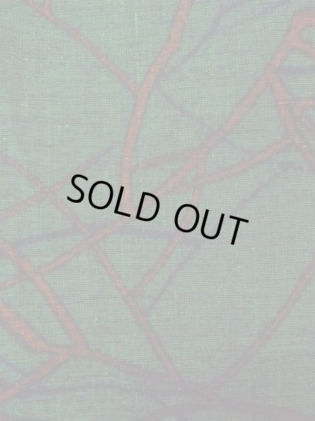 Photo5: Mint N0509T Vintage Japanese women  Dark Green TSUMUGI pongee / Silk. Line,   (Grade A) (5)