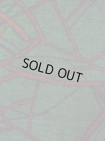 Photo6: Mint N0509T Vintage Japanese women  Dark Green TSUMUGI pongee / Silk. Line,   (Grade A) (6)