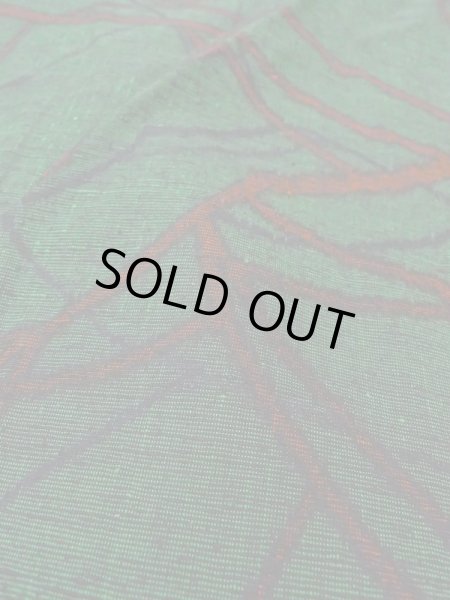 Photo8: Mint N0509T Vintage Japanese women  Dark Green TSUMUGI pongee / Silk. Line,   (Grade A) (8)