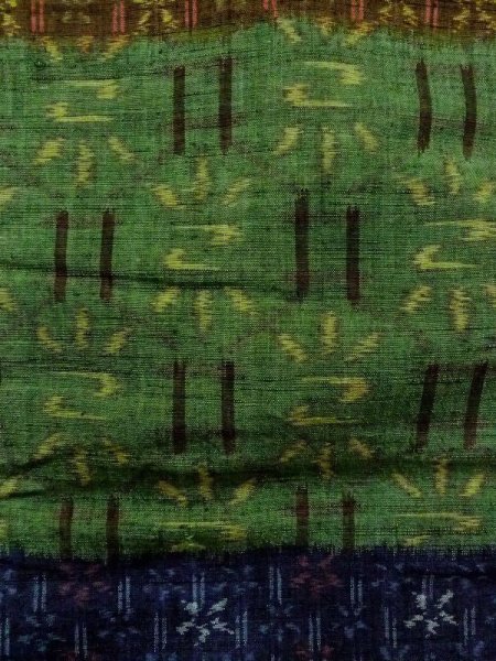 Photo6: Mint N0509V Vintage Japanese women   Multi Color TSUMUGI pongee / Silk. Flower,   (Grade A) (6)