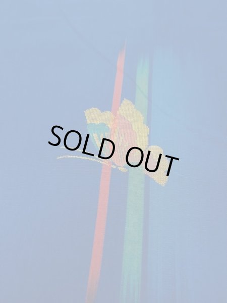 Photo8: Mint N0509Z Used Japanese women   Blue ORI woven / Silk. Butterfly,   (Grade A) (8)