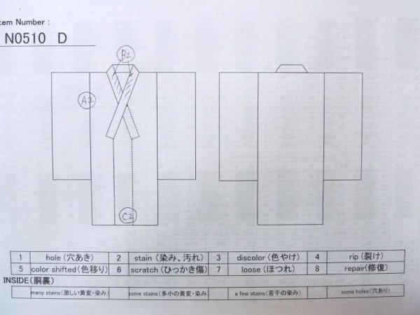 Photo12: N0510D Vintage Japanese women  Pale Gray TSUMUGI pongee / Silk. Flower,   (Grade B) (12)
