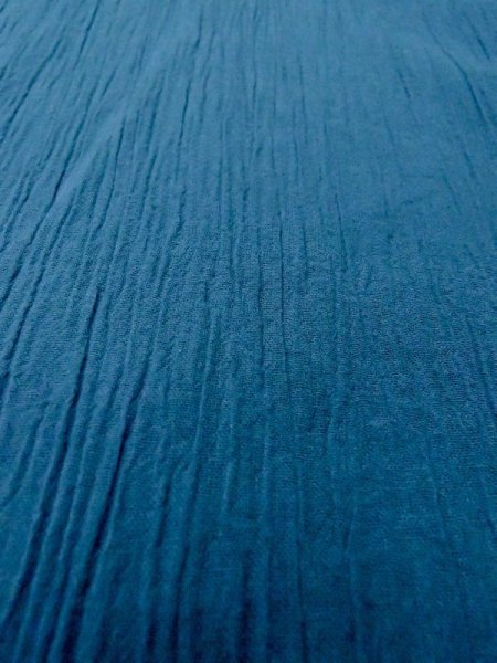 Photo7: N0513B Brand new 【Size 4L】 Japanese  Vivid Light Blue Men's Yukata / Cotton.  Made in China, Crepe de chine texture  (Grade A+) (7)