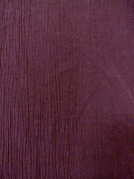 Photo6: N0513E Brand new 【Size 4L】 Japanese  Purplish Dark Red Men's Yukata / Cotton.  Made in China, Crepe de chine texture  (Grade A+) (6)
