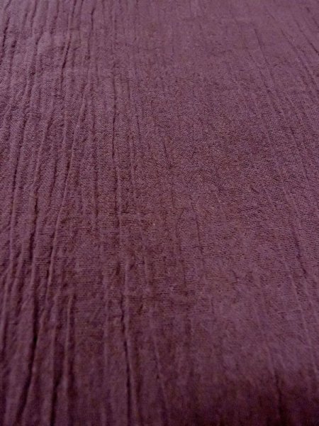 Photo7: N0513E Brand new 【Size 4L】 Japanese  Purplish Dark Red Men's Yukata / Cotton.  Made in China, Crepe de chine texture  (Grade A+) (7)