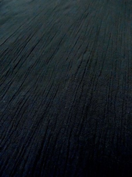 Photo7: N0513F Brand new 【Size 5L】 Japanese   Black Men's Yukata / Cotton.  Made in China, Crepe de chine texture  (Grade A+) (7)