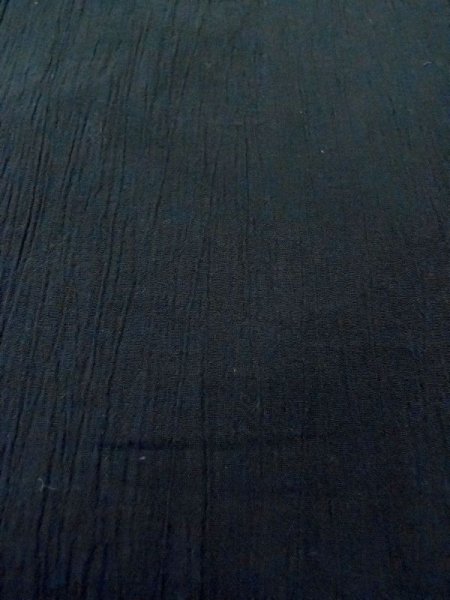 Photo8: N0513F Brand new 【Size 5L】 Japanese   Black Men's Yukata / Cotton.  Made in China, Crepe de chine texture  (Grade A+) (8)