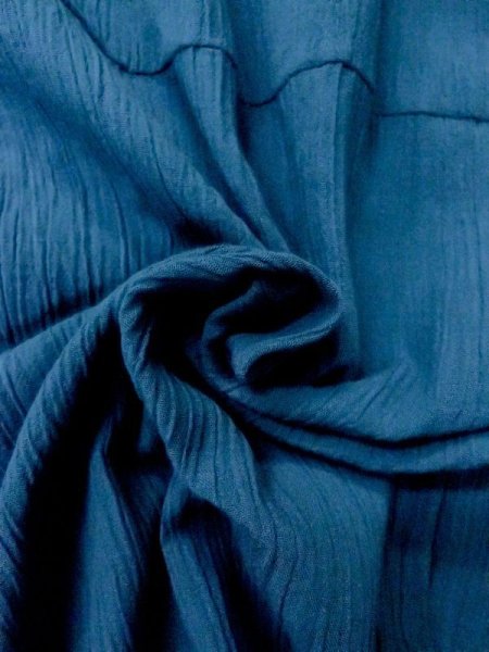 Photo9: N0513G Brand new 【Size 5L】 Japanese  Vivid Light Blue Men's Yukata / Cotton.  Made in China, Crepe de chine texture  (Grade A+) (9)