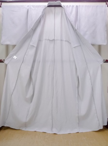 Photo2: N0513H Brand new 【Size 5L】 Japanese   Gray Men's Yukata / Cotton.  Made in China, Crepe de chine texture  (Grade A+) (2)