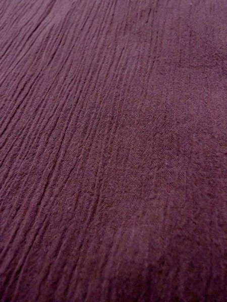 Photo8: N0513J Brand new 【Size 5L】 Japanese  Purplish Dark Red Men's Yukata / Cotton.  Made in China, Crepe de chine texture  (Grade A+) (8)