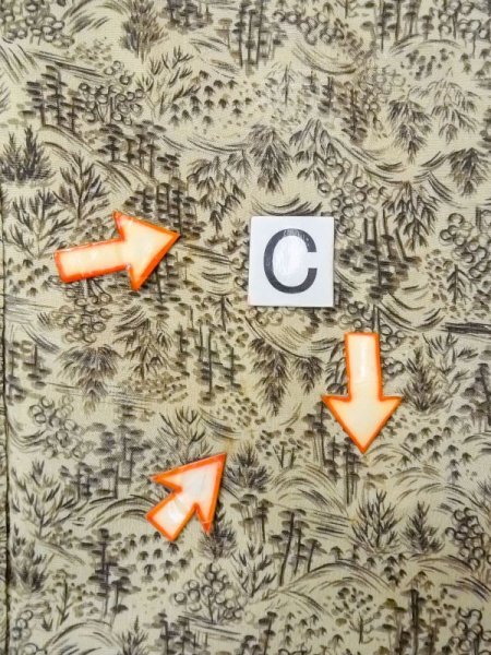 Photo16: N0529F Vintage Japanese women  Pale Gray HAORI short jacket / Silk. Landscape,   (Grade C) (16)