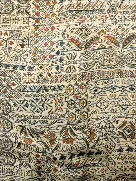 Photo3: N0529K Vintage Japanese women  Pale Green HAORI short jacket / Silk. Flower,   (Grade C) (3)