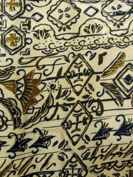 Photo6: N0529K Vintage Japanese women  Pale Green HAORI short jacket / Silk. Flower,   (Grade C) (6)