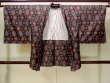 Photo1: Mint N0529P Vintage Japanese women   Black OSHIMA-TSUMUGI / Silk. Lozenges,   (Grade A) (1)