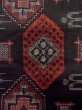 Photo5: Mint N0529P Vintage Japanese women   Black OSHIMA-TSUMUGI / Silk. Lozenges,   (Grade A) (5)