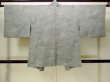 Photo2: N0529S Vintage Japanese women  Grayish Green HAORI short jacket / Silk. River,   (Grade C) (2)