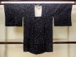 Photo1: Mint N0529X Vintage Japanese women   Black MICHIYUKI outer coat / Silk. Arabesque vine   (Grade A) (1)