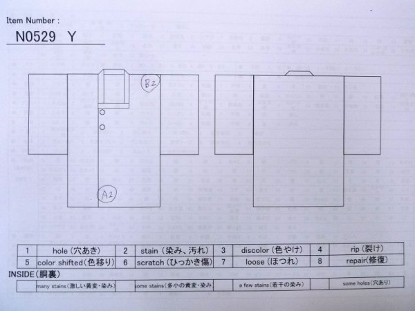 Photo11: N0529Y Vintage Japanese women   Black MICHIYUKI outer coat / Silk. Stripes   (Grade B) (11)