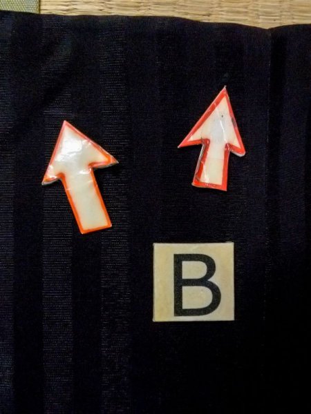 Photo13: N0529Y Vintage Japanese women   Black MICHIYUKI outer coat / Silk. Stripes   (Grade B) (13)