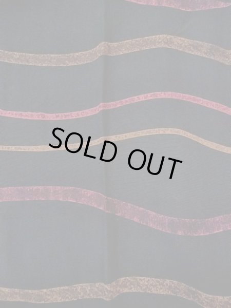 Photo3: N0529Z Vintage Japanese women   Black MICHIYUKI outer coat / Silk. Line   (Grade B) (3)