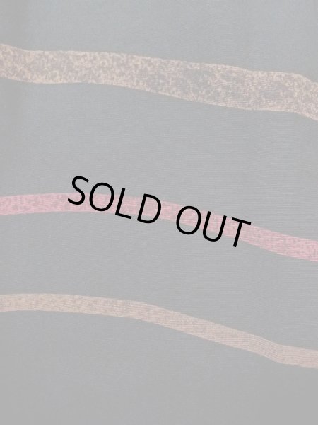 Photo5: N0529Z Vintage Japanese women   Black MICHIYUKI outer coat / Silk. Line   (Grade B) (5)