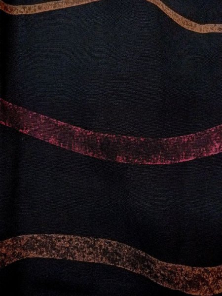 Photo7: N0529Z Vintage Japanese women   Black MICHIYUKI outer coat / Silk. Line   (Grade B) (7)