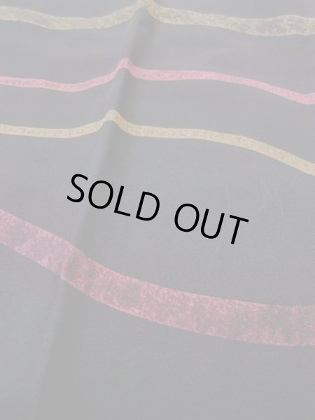 Photo8: N0529Z Vintage Japanese women   Black MICHIYUKI outer coat / Silk. Line   (Grade B) (8)