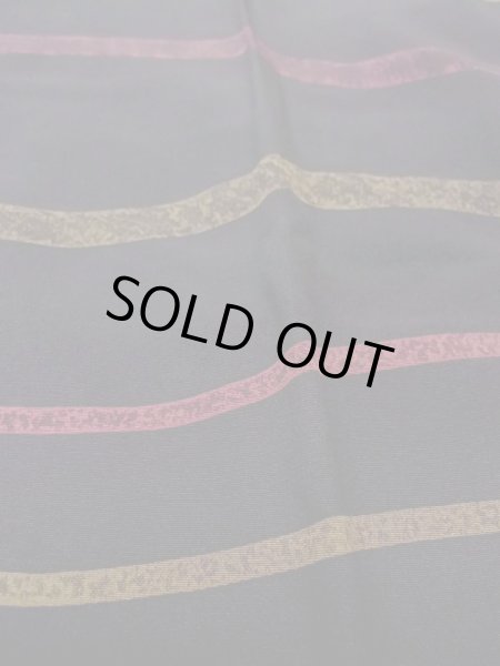 Photo10: N0529Z Vintage Japanese women   Black MICHIYUKI outer coat / Silk. Line   (Grade B) (10)