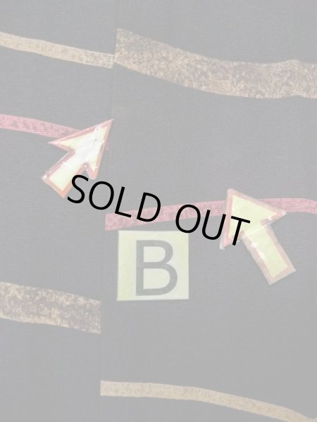 Photo15: N0529Z Vintage Japanese women   Black MICHIYUKI outer coat / Silk. Line   (Grade B) (15)