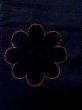 Photo6: N0530C Antique Japanese women   Black MICHIYUKI outer coat / Silk. Chrysanthemum,   (Grade C) (6)
