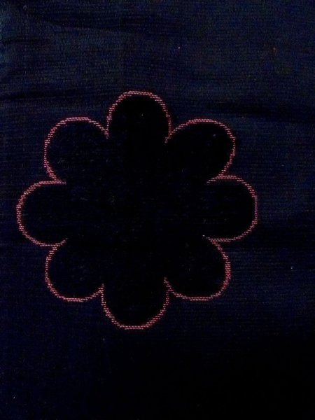 Photo6: N0530C Antique Japanese women   Black MICHIYUKI outer coat / Silk. Chrysanthemum,   (Grade C) (6)