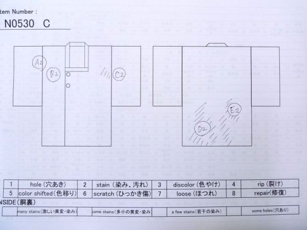 Photo13: N0530C Antique Japanese women   Black MICHIYUKI outer coat / Silk. Chrysanthemum,   (Grade C) (13)