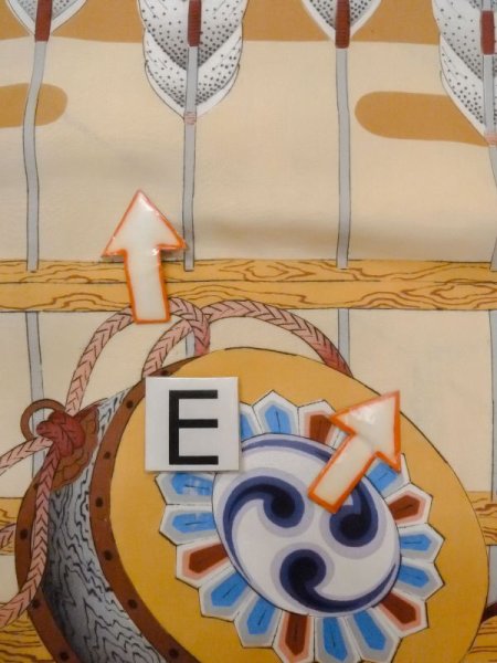 Photo27: N0611A Used Japanese   Black Kids / Silk. Cloud, Allow, Samurai helmet design  (Grade D) (27)